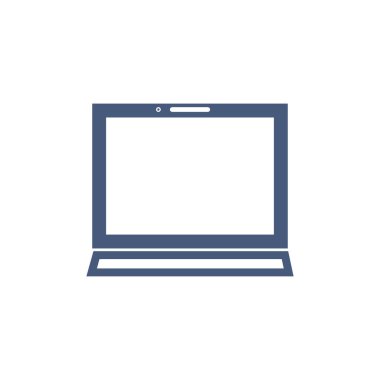 Dizüstü bilgisayar simge vektör çizim tasarım şablonu