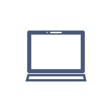 Dizüstü bilgisayar simge vektör çizim tasarım şablonu