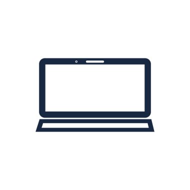 Dizüstü bilgisayar simge vektör çizim tasarım şablonu