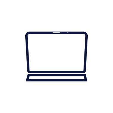 Dizüstü bilgisayar simge vektör çizim tasarım şablonu