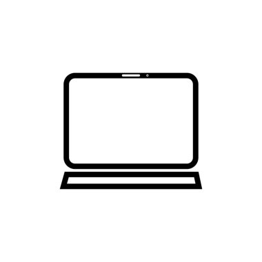 Dizüstü bilgisayar simge vektör çizim tasarım şablonu