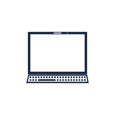 Dizüstü bilgisayar simge vektör çizim tasarım şablonu