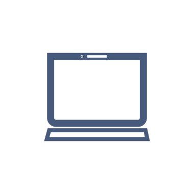 Dizüstü bilgisayar simge vektör çizim tasarım şablonu