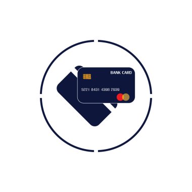 Kredi Kart Vektör Simgesi Arkaplanı