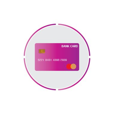 Kredi Kart Vektör Simgesi Arkaplanı