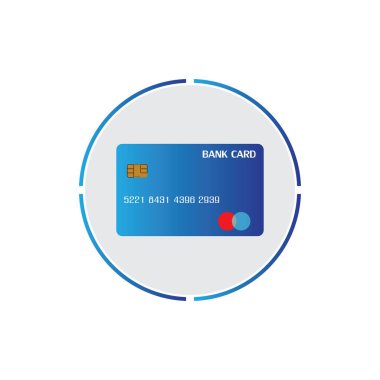 Kredi Kart Vektör Simgesi Arkaplanı
