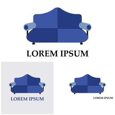 Koltuk vektörü logo resimleme arkaplanı
