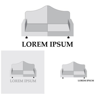 Koltuk vektörü logo resimleme arkaplanı