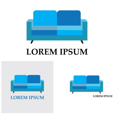 Koltuk vektörü logo resimleme arkaplanı