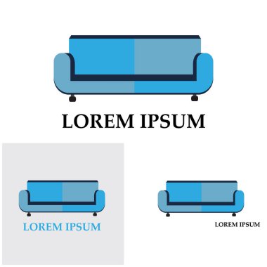 Koltuk vektörü logo resimleme arkaplanı