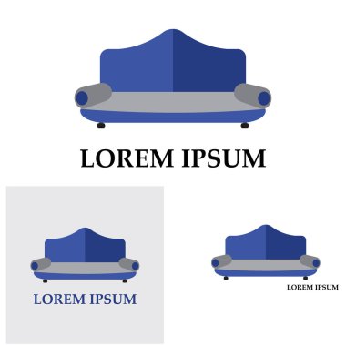 Koltuk vektörü logo resimleme arkaplanı