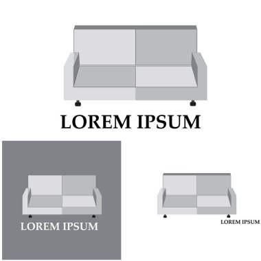 Koltuk vektörü logo resimleme arkaplanı