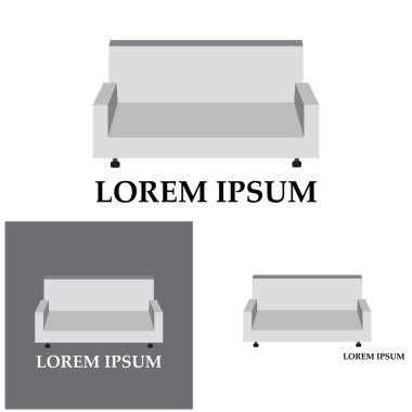 Koltuk vektörü logo resimleme arkaplanı