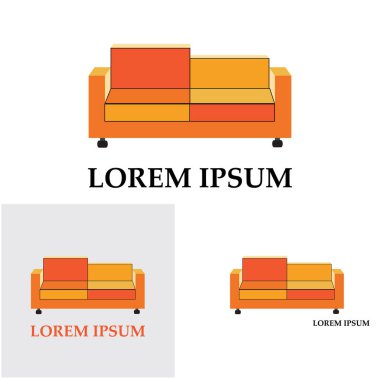 Koltuk vektörü logo resimleme arkaplanı