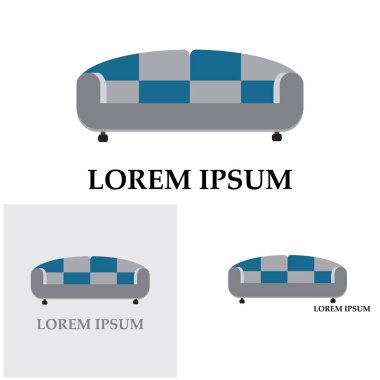 Koltuk vektörü logo resimleme arkaplanı
