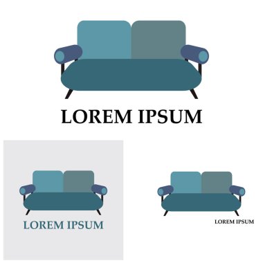 Koltuk vektörü logo resimleme arkaplanı
