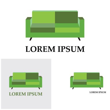 Koltuk vektörü logo resimleme arkaplanı