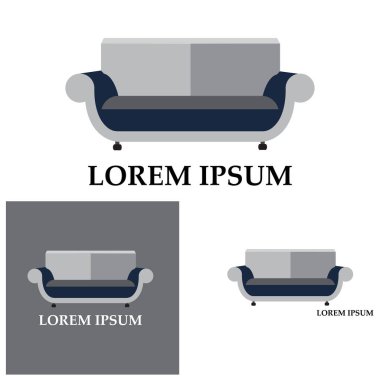 Koltuk vektörü logo resimleme arkaplanı