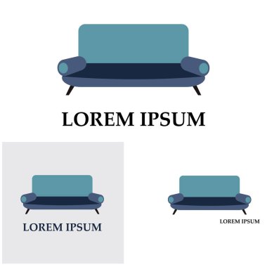 Koltuk vektörü logo resimleme arkaplanı