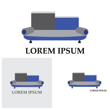 Koltuk vektörü logo resimleme arkaplanı