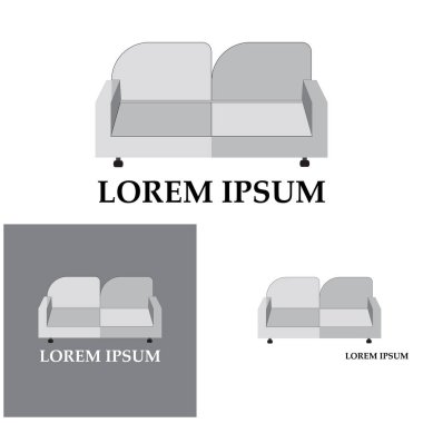 Koltuk vektörü logo resimleme arkaplanı