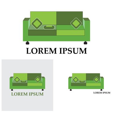 Koltuk vektörü logo resimleme arkaplanı