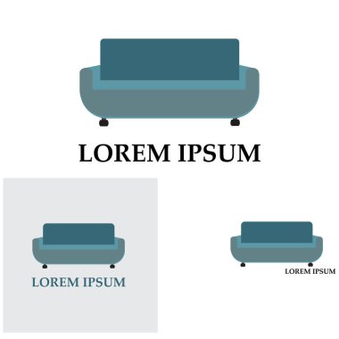 Koltuk vektörü logo resimleme arkaplanı