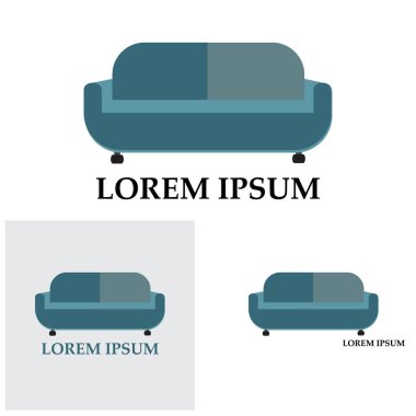 Koltuk vektörü logo resimleme arkaplanı