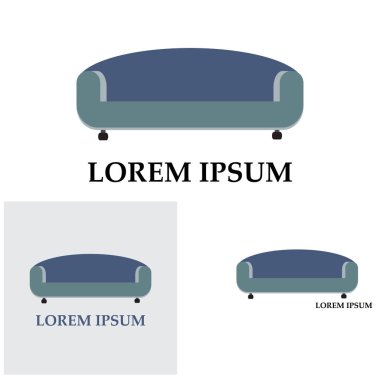 Koltuk vektörü logo resimleme arkaplanı