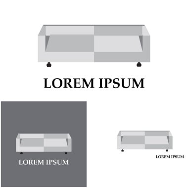 Koltuk vektörü logo resimleme arkaplanı