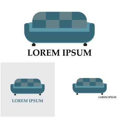 Koltuk vektörü logo resimleme arkaplanı