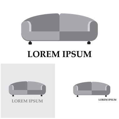 Koltuk vektörü logo resimleme arkaplanı