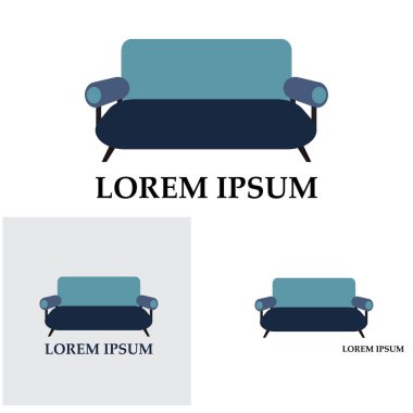 Koltuk vektörü logo resimleme arkaplanı