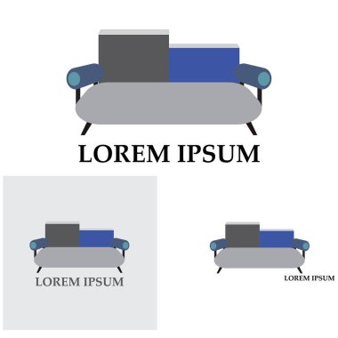 Koltuk vektörü logo resimleme arkaplanı