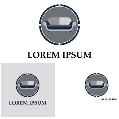 Koltuk vektörü logo resimleme arkaplanı