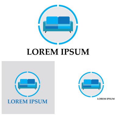 Koltuk vektörü logo resimleme arkaplanı