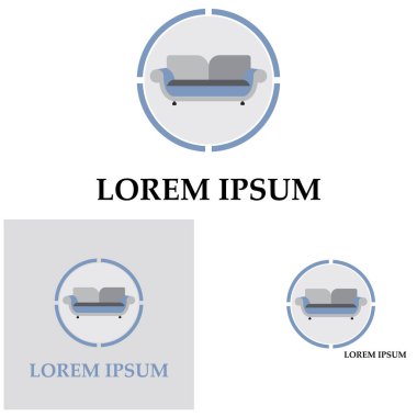 Koltuk vektörü logo resimleme arkaplanı