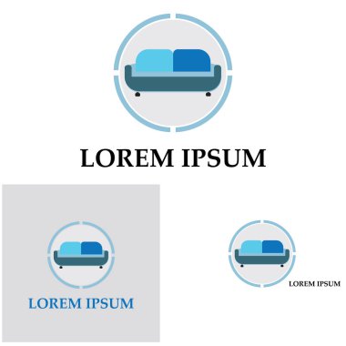 Koltuk vektörü logo resimleme arkaplanı