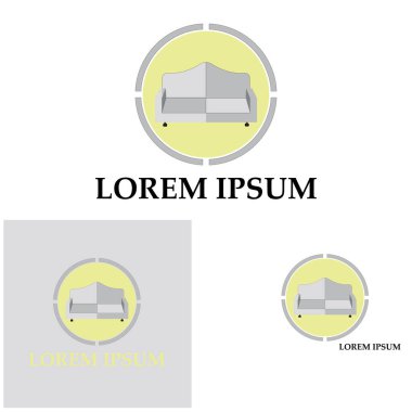 Koltuk vektörü logo resimleme arkaplanı