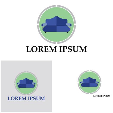 Koltuk vektörü logo resimleme arkaplanı