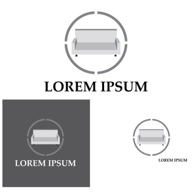 Koltuk vektörü logo resimleme arkaplanı