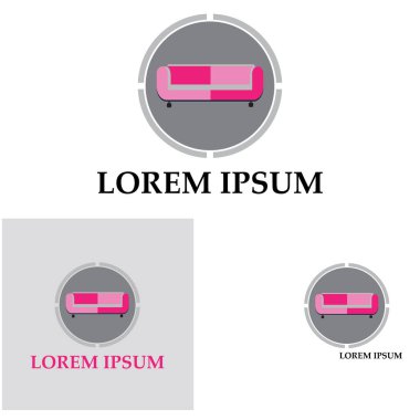 Koltuk vektörü logo resimleme arkaplanı