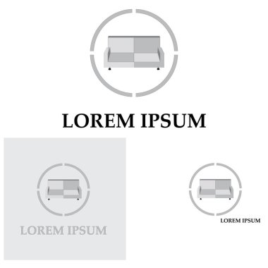 Koltuk vektörü logo resimleme arkaplanı