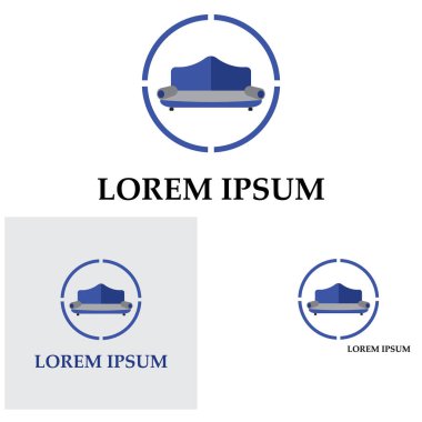 Koltuk vektörü logo resimleme arkaplanı