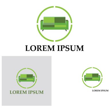 Koltuk vektörü logo resimleme arkaplanı