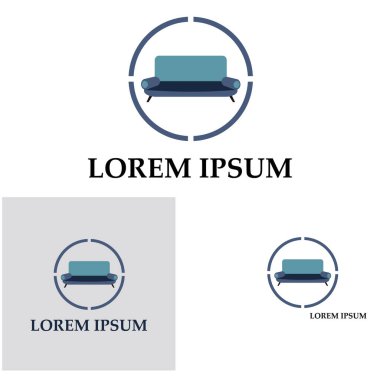 Koltuk vektörü logo resimleme arkaplanı