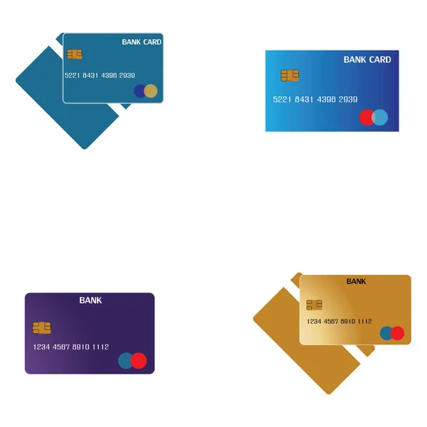 Credit Card Vector Icon Background — Stok Vektör