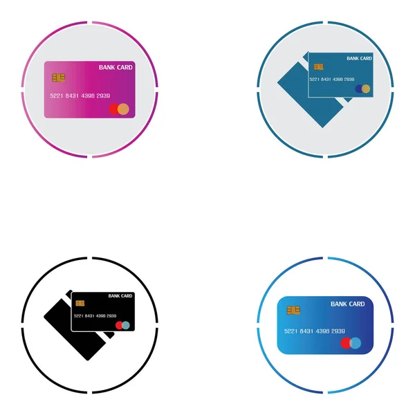 Credit Card Vector Icon Background — Vetor de Stock