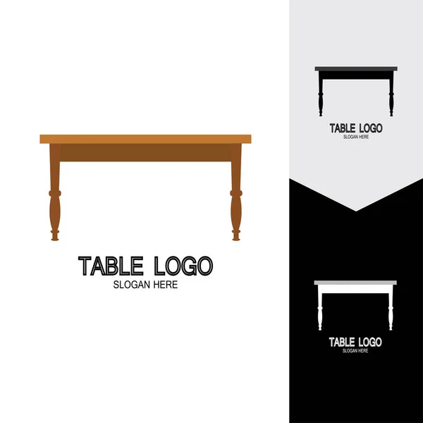 Table Vector Logo Icon Object Background Illustration — стоковый вектор