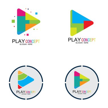Logo tasarım konsepti vektörü Simge Simgesini oynat